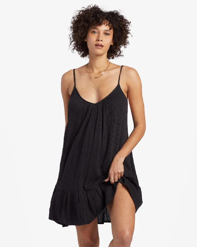 Beach Vibes Beach Cover-Up - Black Pebble