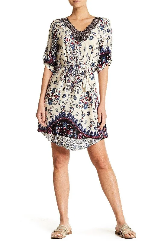 Embroidered Boho Beach Tunic Dress and Cover Up - Beach Tunic Dresses