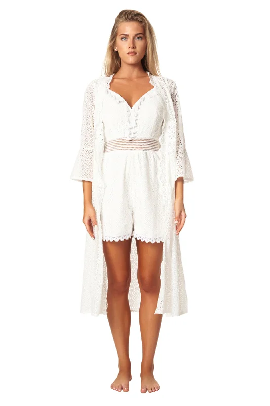 Glam Beachy Kimono-Romper Set