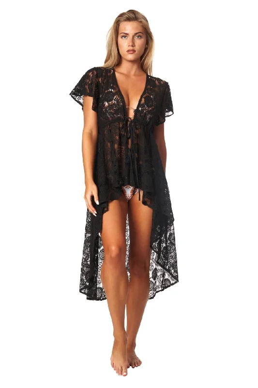 High Low Boho Lace Cover Up