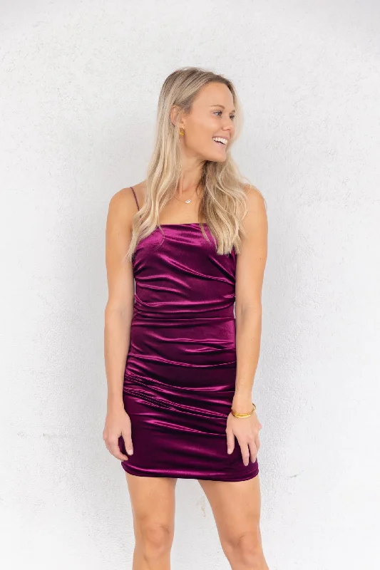 CHRISTINA PLUM DRESS