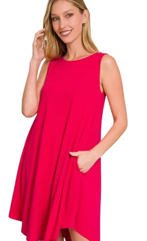 Side Pocket Swing Dress ( 2 colors )