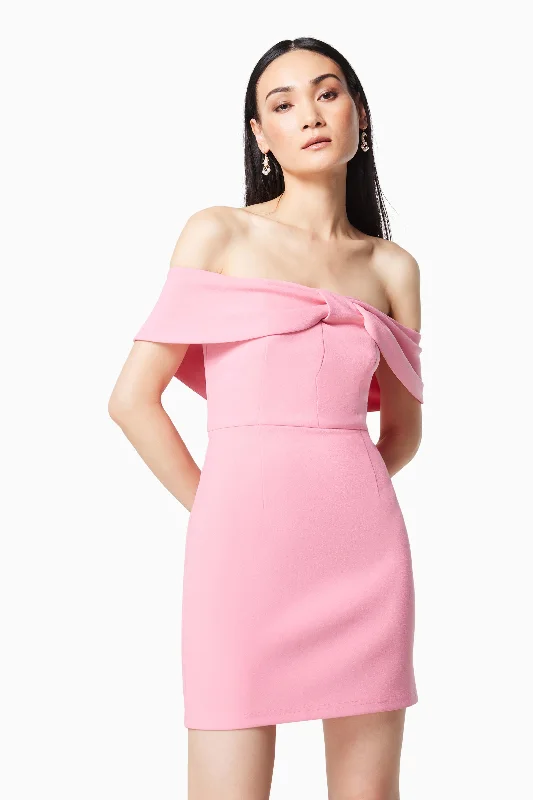 Carnival Off The Shoulder Mini Dress In Pink