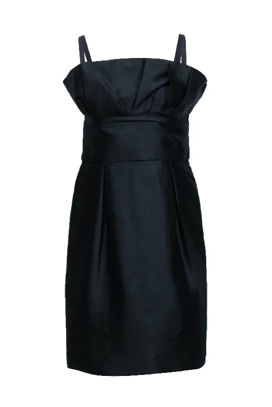 Christian Dior - Black Structured Sleeveless Mini Dress Sz 6