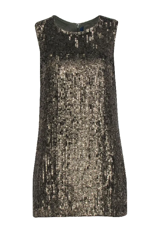 Polo Ralph Lauren - Olive Green Sequin Sleeveless Mini Dress Sz 10