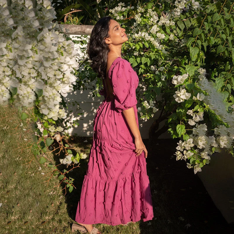 Dresses for Women | Pure Cotton Maxi Dress | Plum