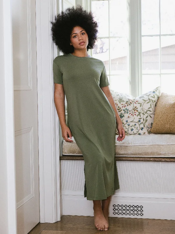 Women's Brushed Bamboo Midi Dress