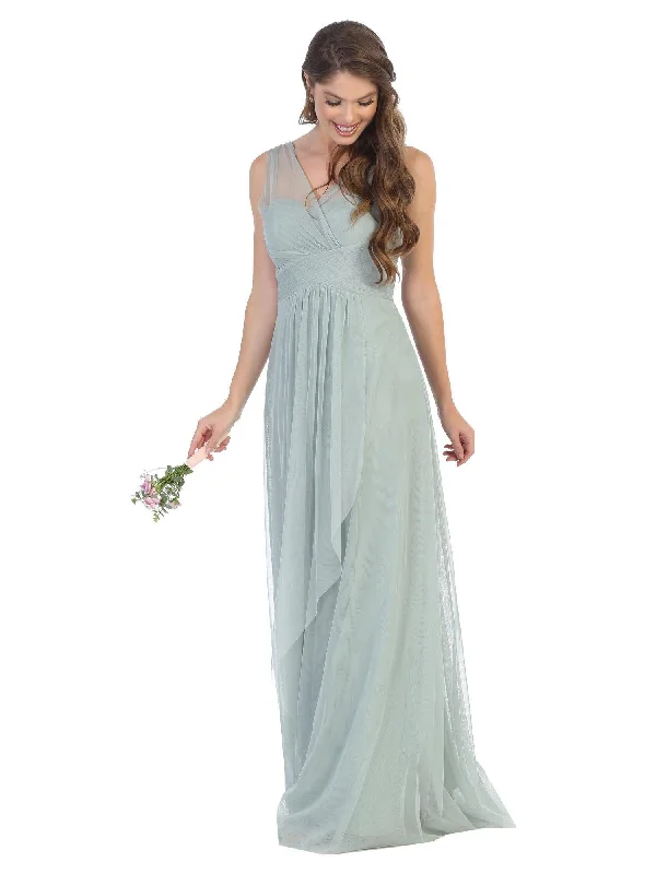 Long Formal Bridesmaids Sleeveless Tulle Dress Sale