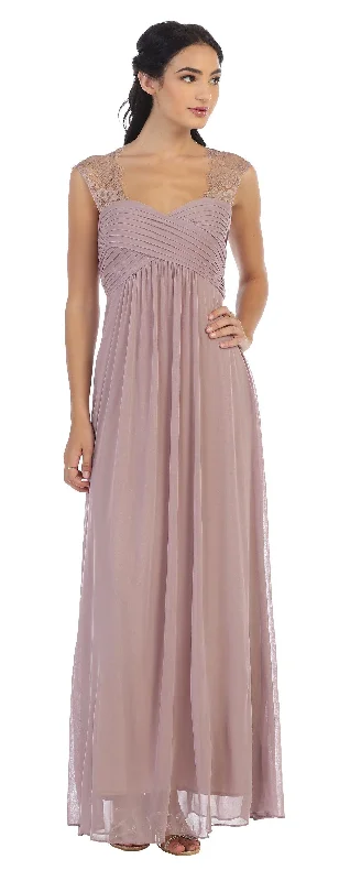 Long Formal Sleeveless Chiffon Bridesmaids Dress