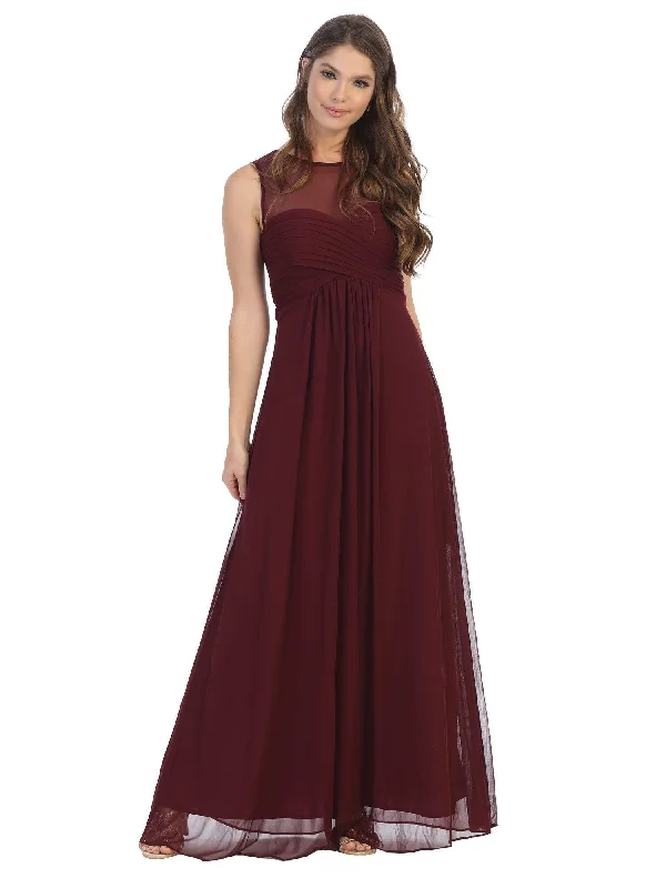 Long Sleeveless Bridesmaids Stretch Dress Sale