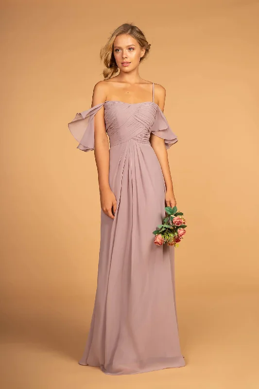 Mauve XL Formal Chiffon Long Dress Bridesmaid Sale