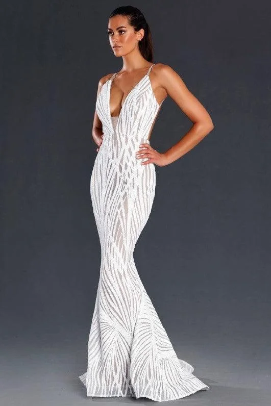 Jadore JX098 Jennifer Dress - White