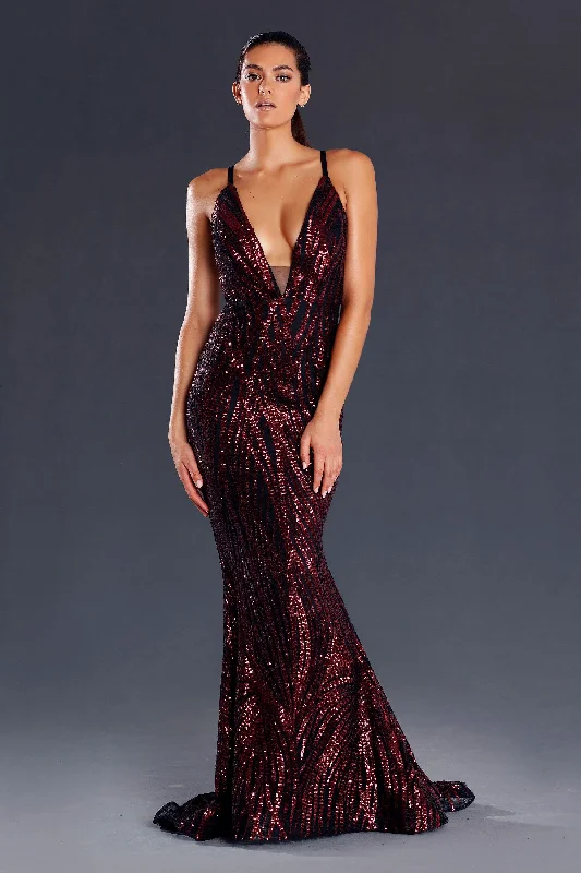 Jadore JX098 Jennifer Dress - Wine