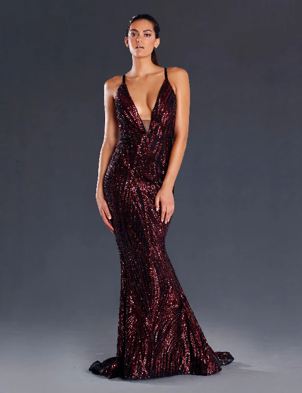 Jadore JX098 Jennifer Dress - Wine