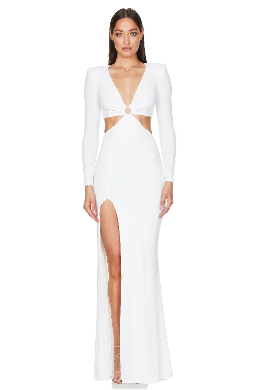 Nookie Riley Ring Cut Out Gown - Ivory