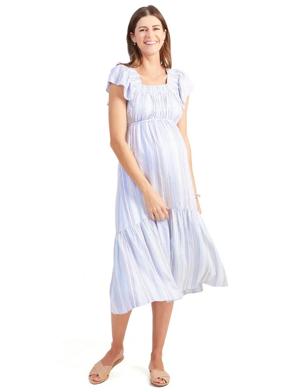 Womens Pregnancy Mid-Calf Maternity Dress