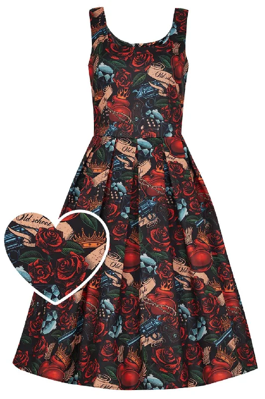 Amanda Rockabilly Guns N' Roses Swing Dress