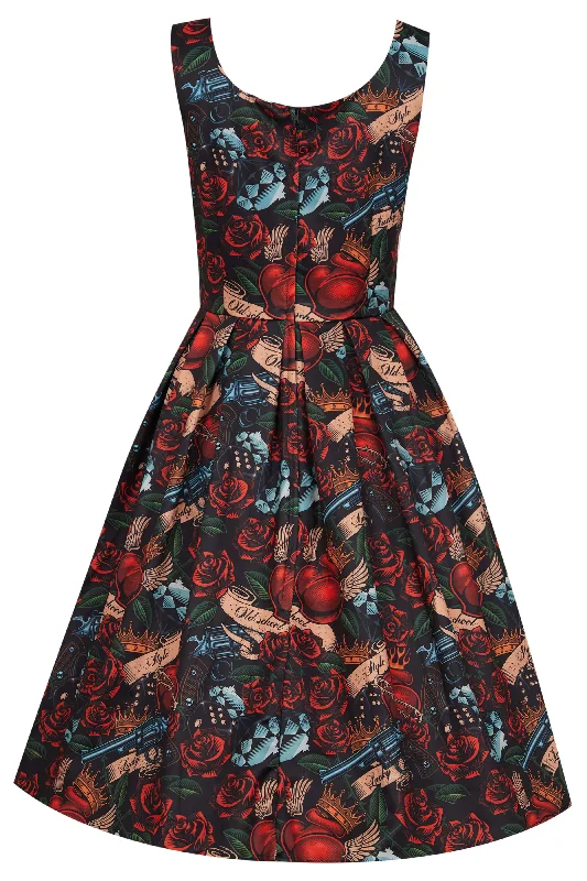 Amanda Rockabilly Guns N' Roses Swing Dress