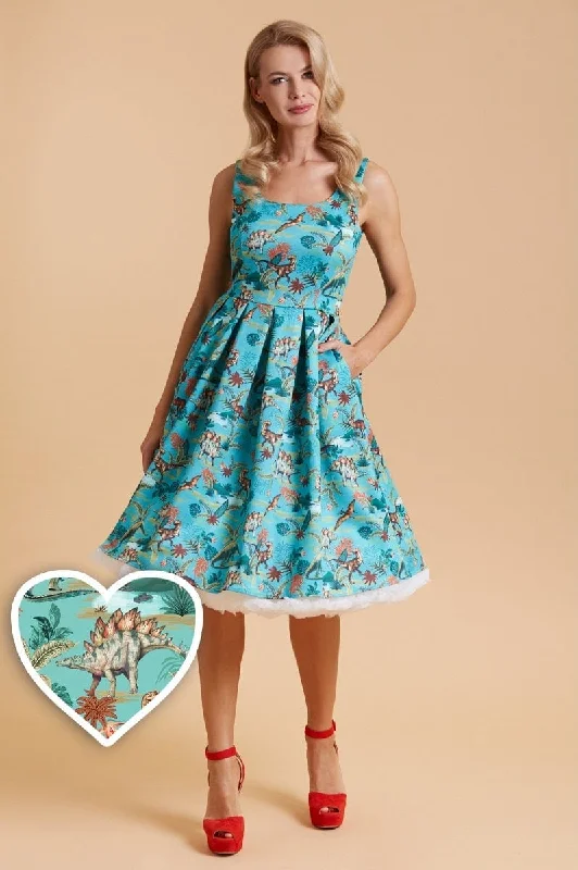 Amanda Dinosaur Swing Dress