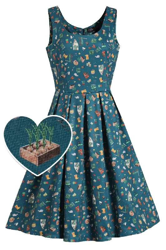 Amanda Green Gardening Print Swing Dress