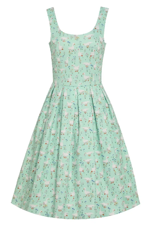 Amanda Mint Green Duck Swing Dress