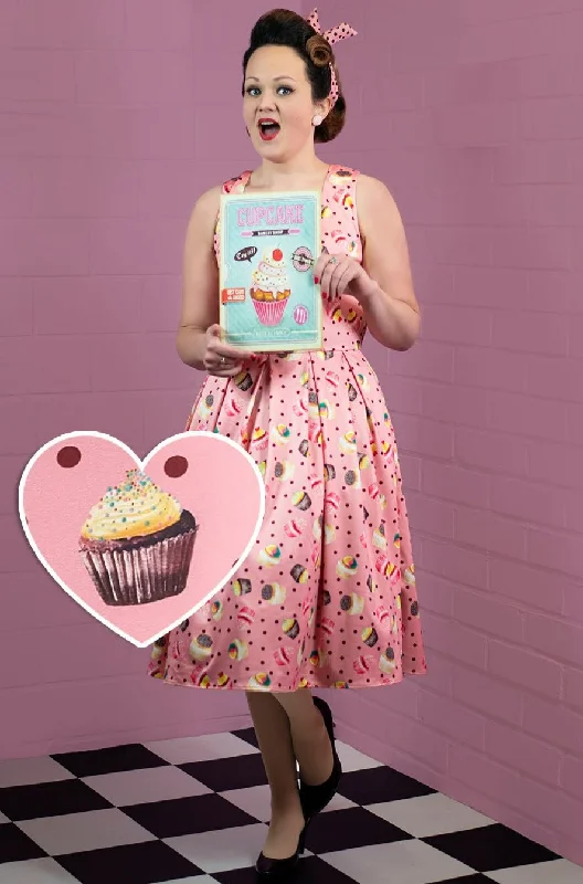 Amanda Pink Cupcake Swing Dress