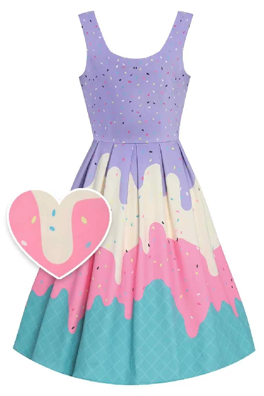 Amanda Summer Sprinkles Ice Cream Cone Swing Dress