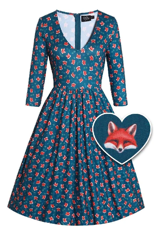 Billie Blue Fox Long Sleeved Dress