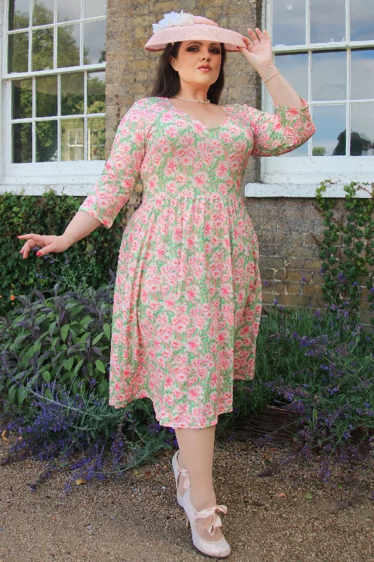 Billie Pink Peony Long Sleeved Dress