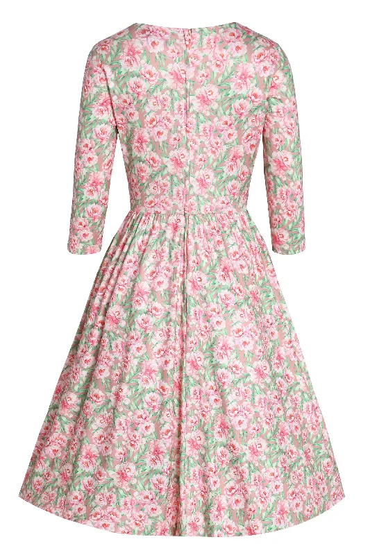 Billie Pink Peony Long Sleeved Dress