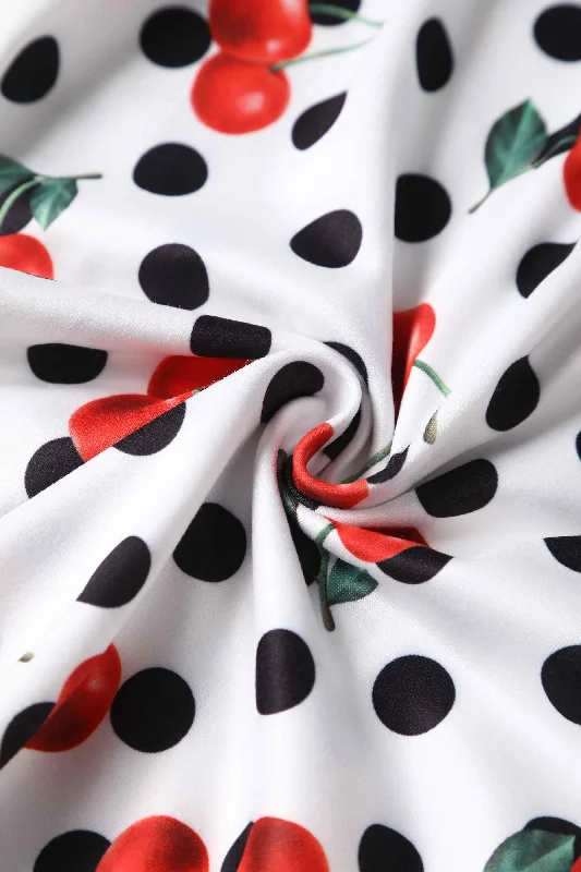 Billie Rockabilly Cherry Polka Dot Dress