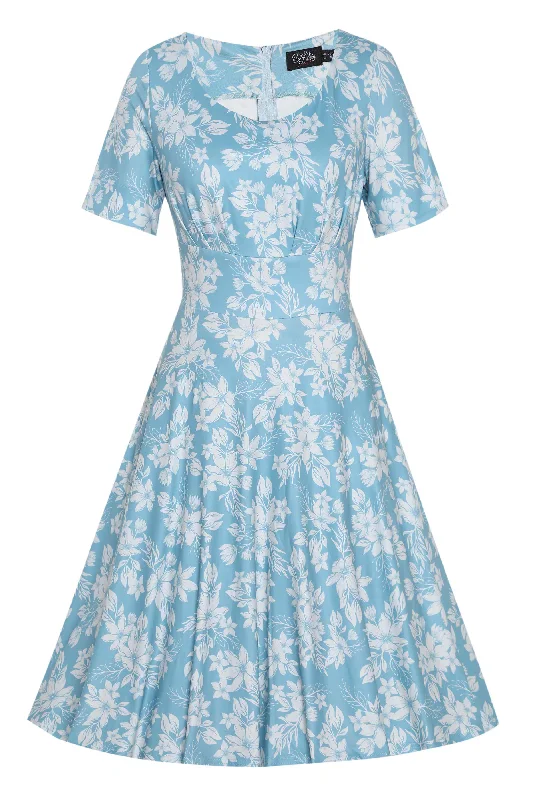 Brenda Blue Floral A-line Dress