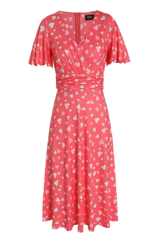 Donna Coral Heart Casual Dress