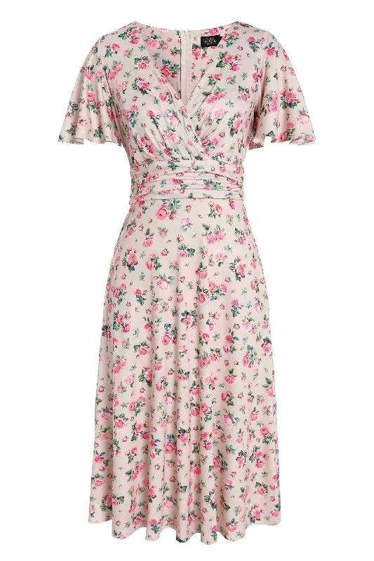 Donna Pink Rose A Line Dress