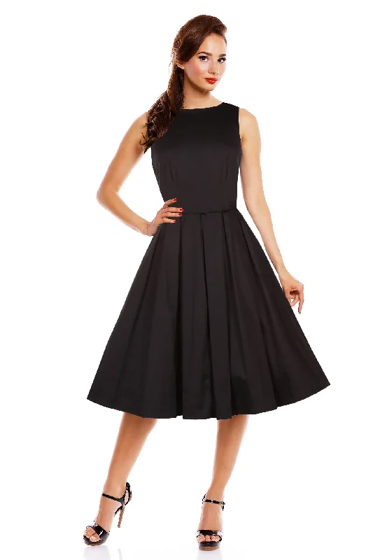 Lola Retro Black Swing Dress