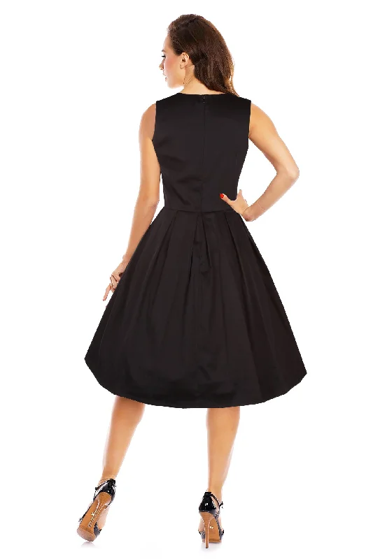 Lola Retro Black Swing Dress