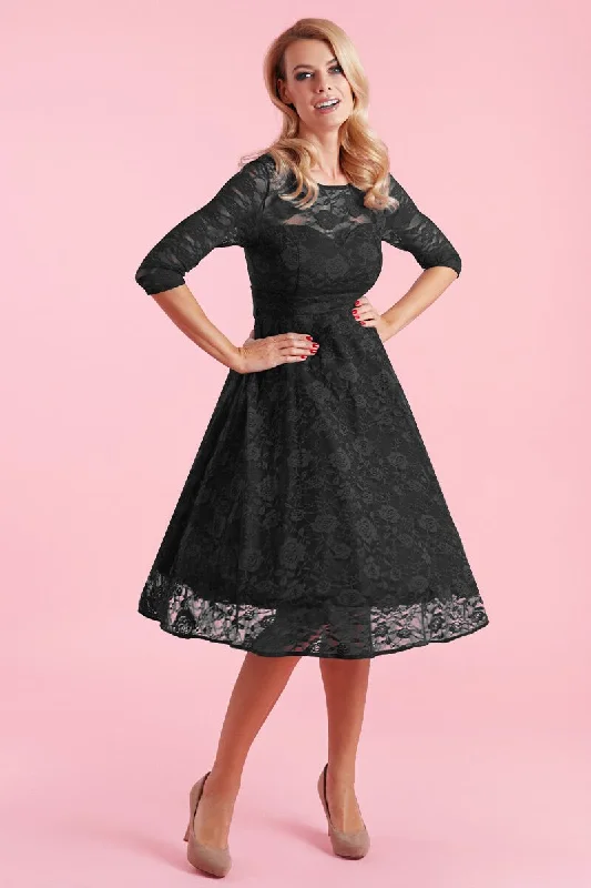 Madeline Black Formal Lace Dress