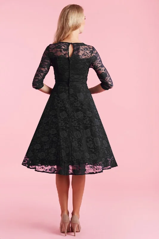 Madeline Black Formal Lace Dress