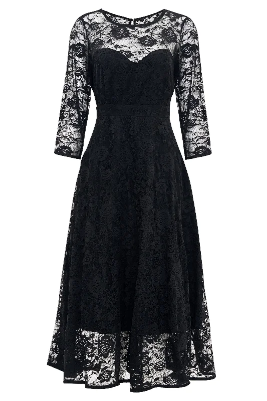 Madeline Black Formal Lace Dress