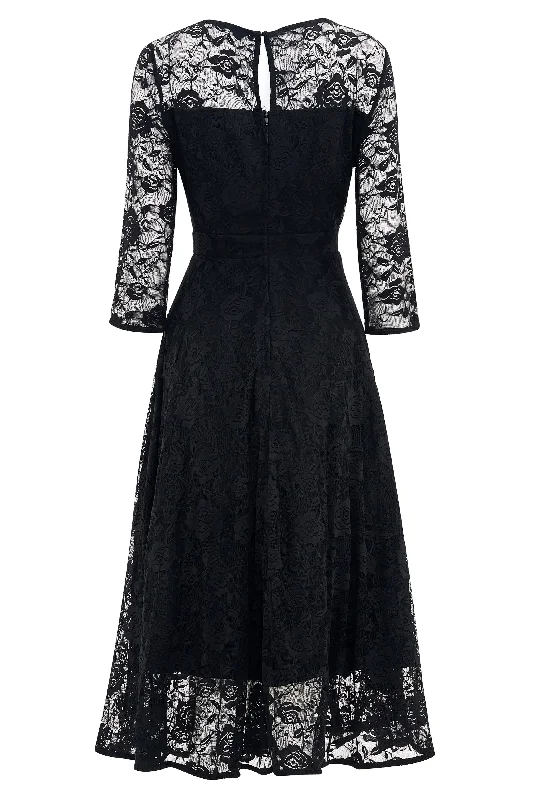 Madeline Black Formal Lace Dress