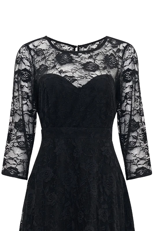 Madeline Black Formal Lace Dress