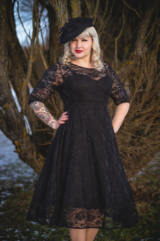 Madeline Black Formal Lace Dress