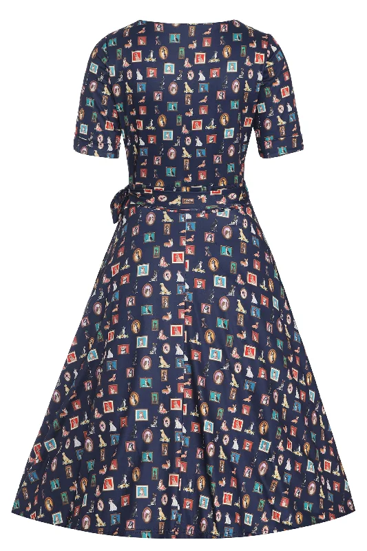 Matilda Dog Picture Frame Wrap Dress