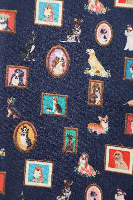 Matilda Dog Picture Frame Wrap Dress