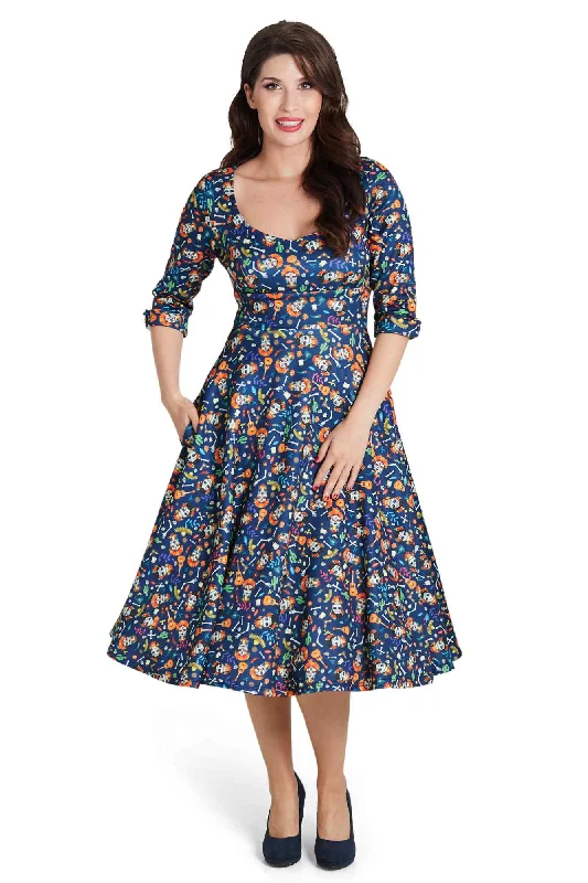 Scarlette Day Of The Dead Midi Dress