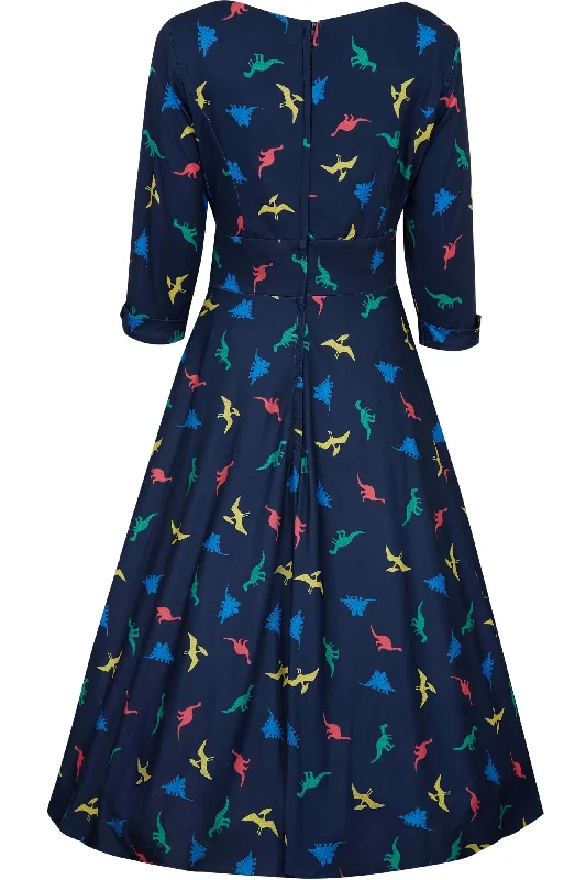 Scarlette Multicolour Dinosaur Midi Dress