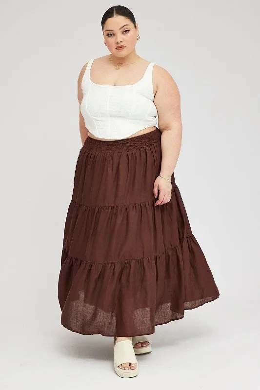 brown-maxi-skirt-shirred-waist-tiered-csl27000-10ab-1