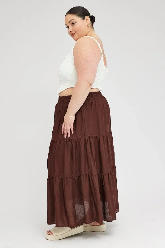 brown-maxi-skirt-shirred-waist-tiered-csl27000-10ab-1