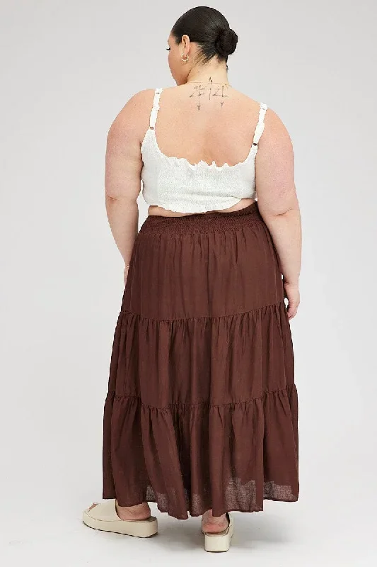 brown-maxi-skirt-shirred-waist-tiered-csl27000-10ab-1