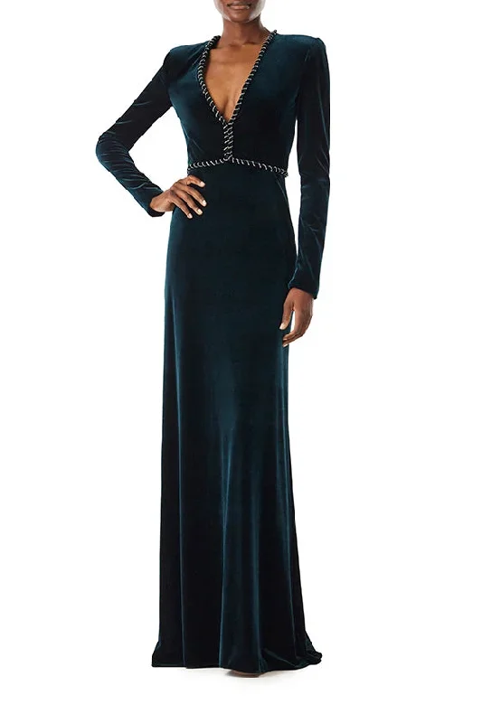 deep-v-neck-velour-gown